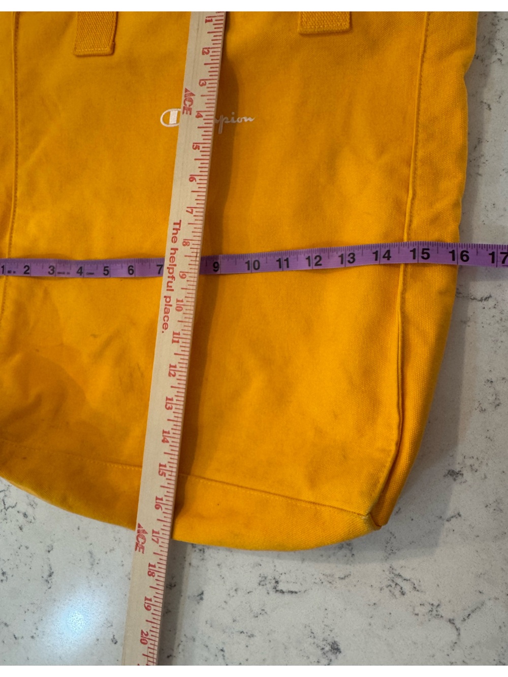 Champion Urban Outfitters 
Exclusive Canvas Zip Tote Bag Yellow book bag school - Picture 16 of 16